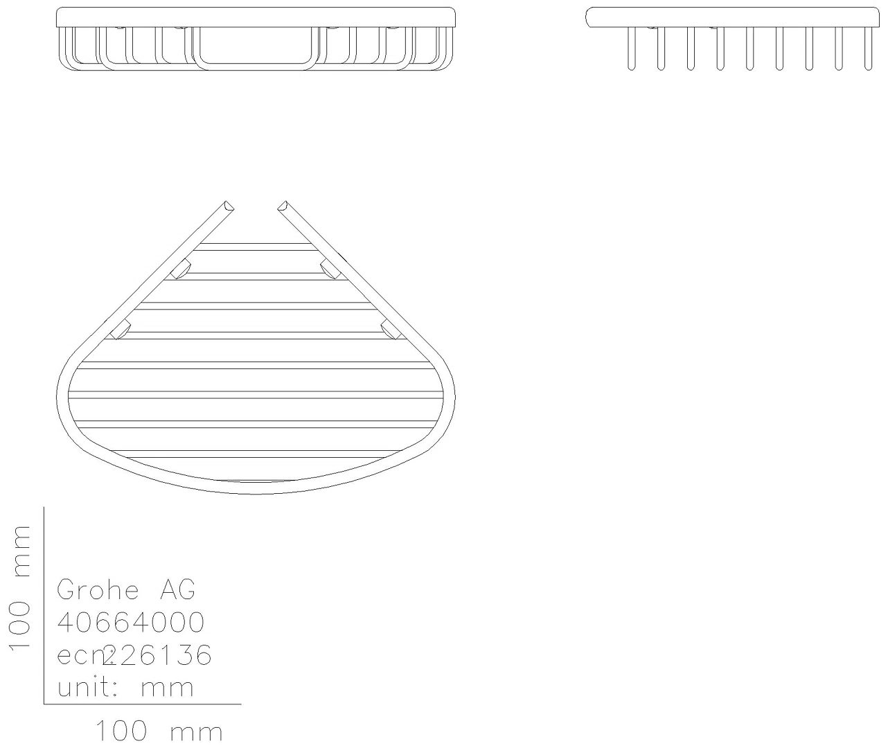 GROHE Ablagekorb klein BauCosmopolitan 40664_1 chrom