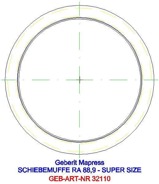 GE Mapress Edelstahl Schiebemuffe d88,9_32110_L