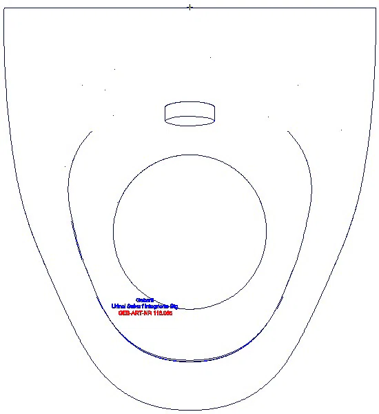 GE Urinal Selva, für integrierte Steuerung_116.085.00.1_G
