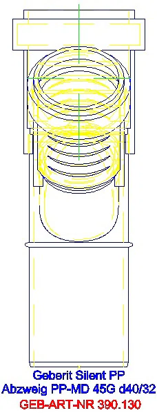 GE Silent-PP Abzweig 45Gr d40/32_390.130.14.1_L