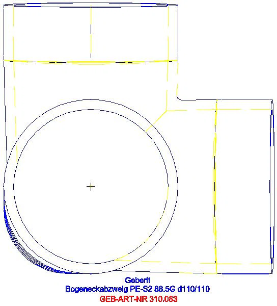 GE Silent-db20 Bogeneckabzweig 88,5Gr d110/110_310.083.14.1_G