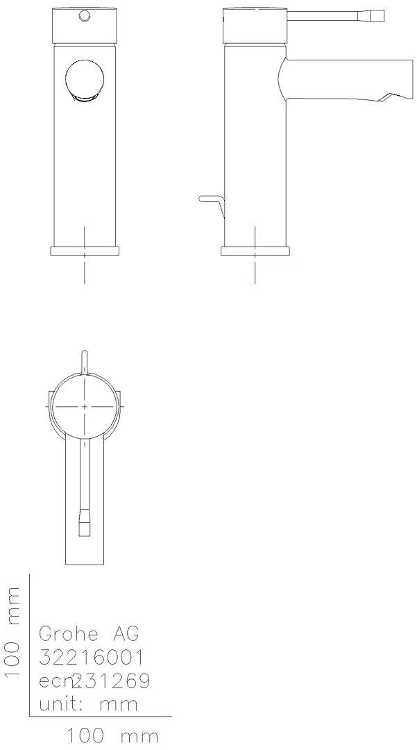GROHE EH-WT-Batterie Essence 24175_1 S-Size Zugstangen-Ablaufgarnitur chrom
