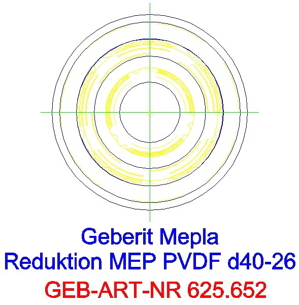 GE Mepla Reduktion PVDF d40-26_625.652.00.5_L