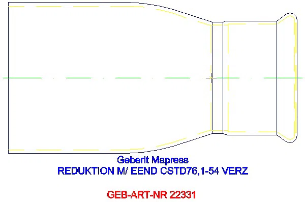 GE Mapress C-Stahl Reduktion mit Einschubende d76.1-54 verzinkt_22331_L