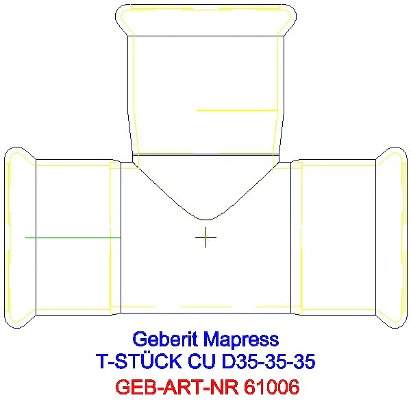 GE Mapress Kupfer T-Stück egal d35-35-35_61006_A