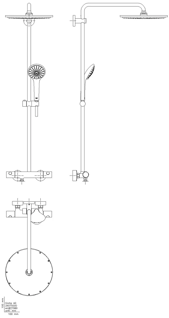 GROHE Duschsystem Euphoria 310 26075 mit THM cool sunrise