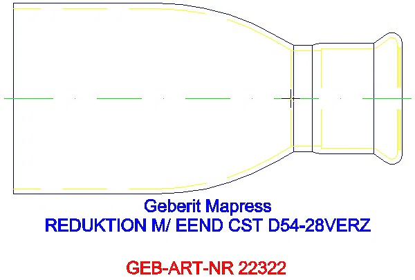 GE Mapress C-Stahl Reduktion mit Einschubende d54-28 verzinkt_22322_L