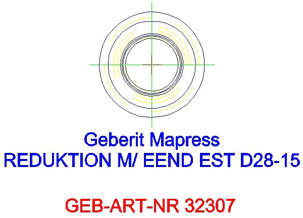 GE Mapress Edelstahl Reduktion mit Einschubende d28-15_32307_A