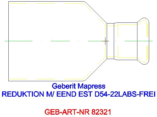GE Mapress Edelstahl Reduktion mit Einschubende (LABS-frei) d54-22_82321_L