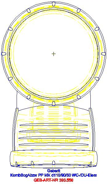 GE Silent-Pro Kombibogenabzweig 87,5Gr d110/90/50_393.556.14.1_G