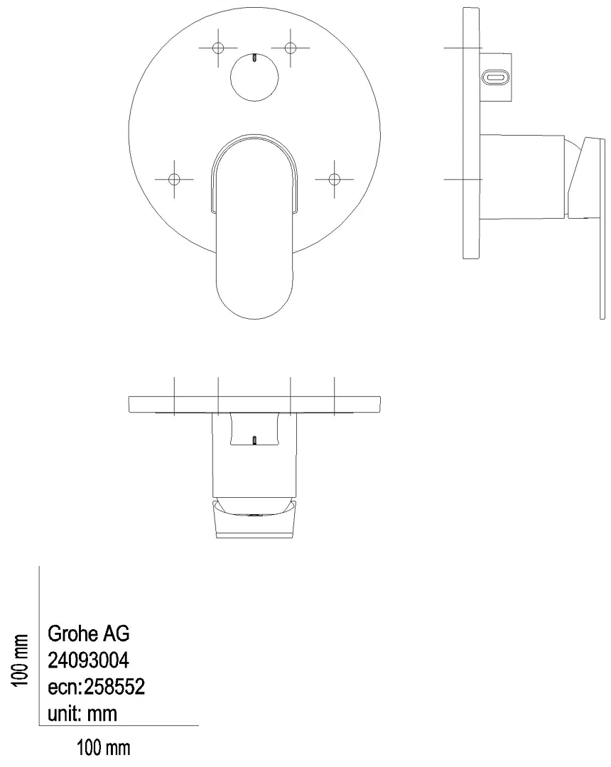 GROHE EH-Batt. Plus 24093_4 3-W-Umstell. FMS f. Rapido SmartBox cool sunrise geb.