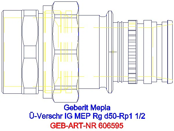 GE Mepla Übergangsverschraubung mit IG Rg d50-Rp1 1/2_606.595.00.5_A