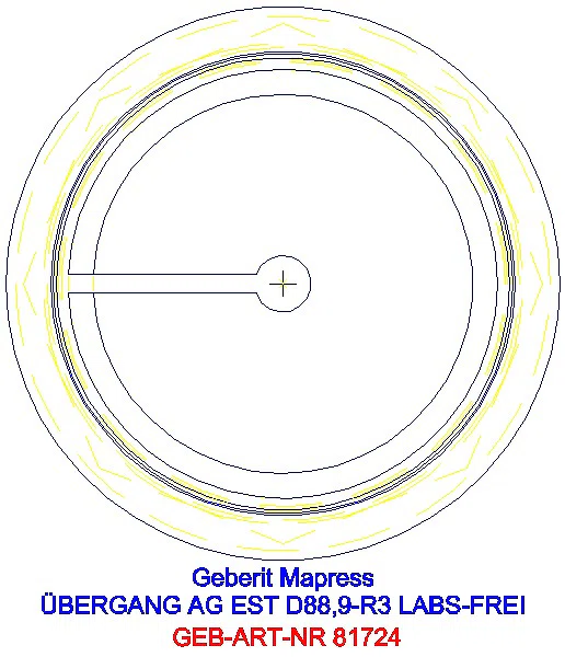 GE Mapress Edelstahl Übergang mit AG (LABS-frei) d88.9-R3_81724_L