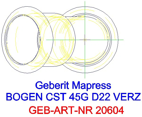 GE Mapress C-Stahl Bogen 45Gr d22 verzinkt_20604_G
