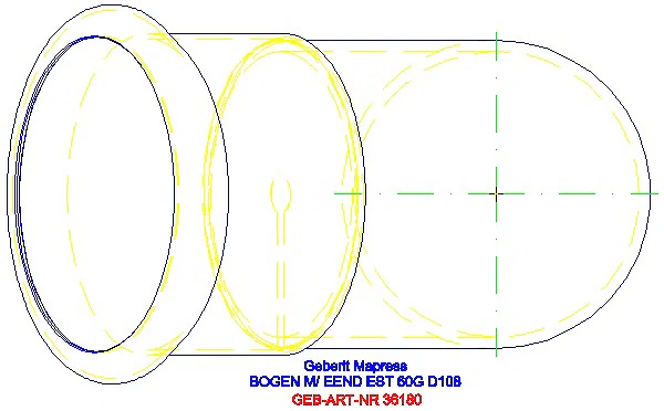 GE Mapress Edelstahl Bogen 60Gr d108 mit Einschubende_36180_G
