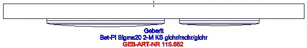 GE BetPl. Sigma20, für 2-Mengen-Sp. Edelstahl gebürstet/poliert/gebürstet_115.882.SN.1_G