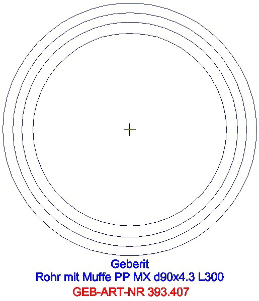 GE Silent-Pro Rohr mit Muffe d90mm L300cm_393.407.14.1_A