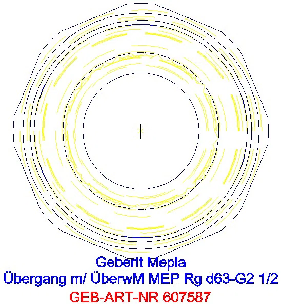 GE Mepla Übergang mit Überwurfmutter Rg d63-G2 1/2_607.587.00.5_L