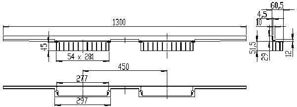 DALLMER Duschrinne CeraWall Individual Duo, 1300 mm