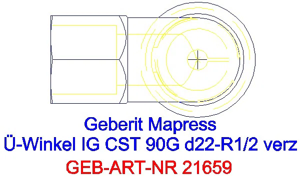 GE Mapress C-Stahl Übergangswinkel 90Gr mit IG d22-Rp1/2 verzinkt_21659_G
