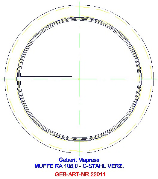 GE Mapress C-Stahl Muffe d108 verzinkt_22011_L