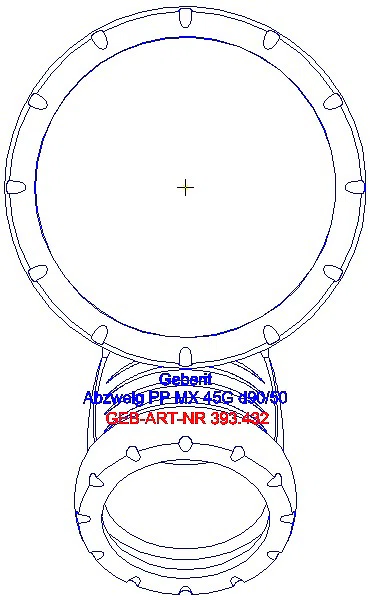 GE Silent-Pro Abzweig 45Gr d90/50_393.432.14.1_G
