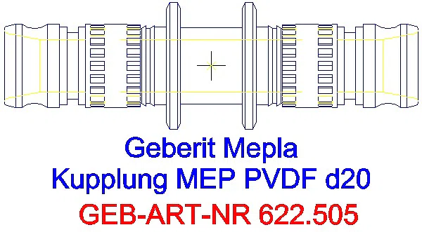 GE Mepla Kupplung PVDF d20_622.505.00.5_A