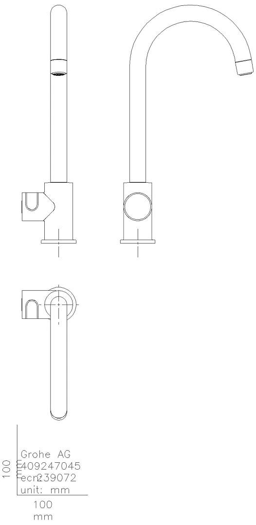GROHE Standventil/Boiler GROHE Red Mono 30085_1 M-Size C-Auslauf chrom