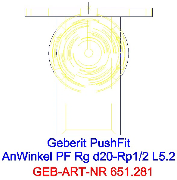 GE PushFit Anschlusswinkel 90Gr Rg d20-Rp1/2 L:52mm_651.281.00.1_G