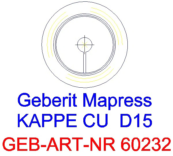 GE Mapress Kupfer Kappe d15_60232_L