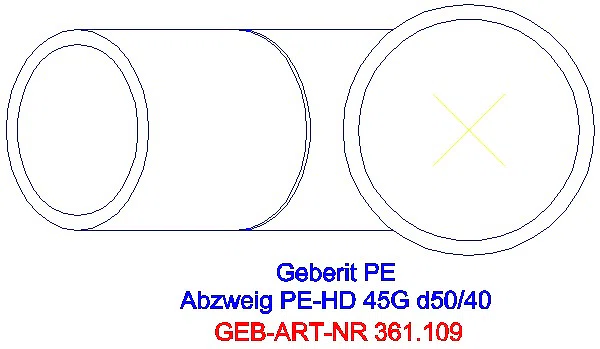 GE PE Abzweig 45Gr d50/40_361.109.16.1_G