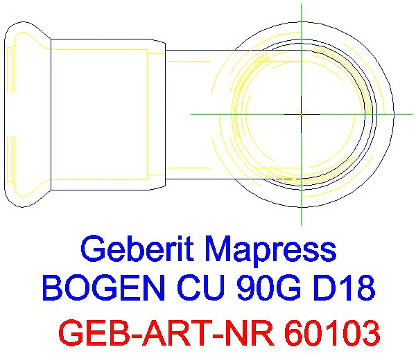 GE Mapress Kupfer Bogen 90Gr d18_60103_G
