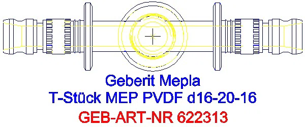 GE Mepla T-Stück reduziert PVDF d16-20-16_622.313.00.5_G