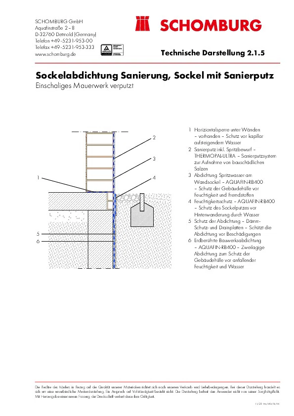 2-1-5_Sockelabdichtung Sanierung Sockel mit Sanierputz_1120