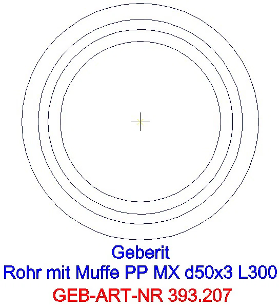 GE Silent-Pro Rohr mit Muffe d50mm L300cm_393.207.14.1_A