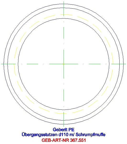 GE PE Übergangsstutzen mit Schrumpfmuffe d110/di125_367.551.16.1_G