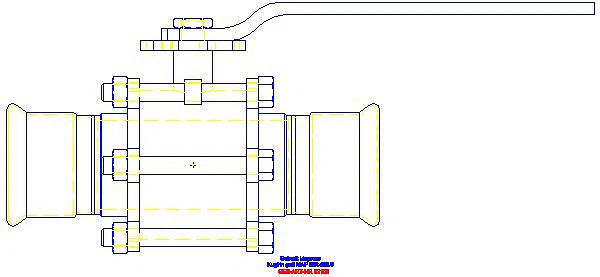 GE Mapress Kugelhahn NPW, mit Bet.-Hebel geflanscht d88,9_92108_A