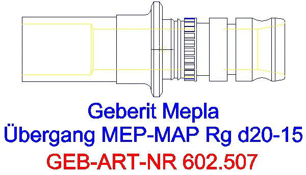 GE Mepla Übergang auf Geberit Mapress mit Einschubende Rg d20-15_602.507.00.5_G