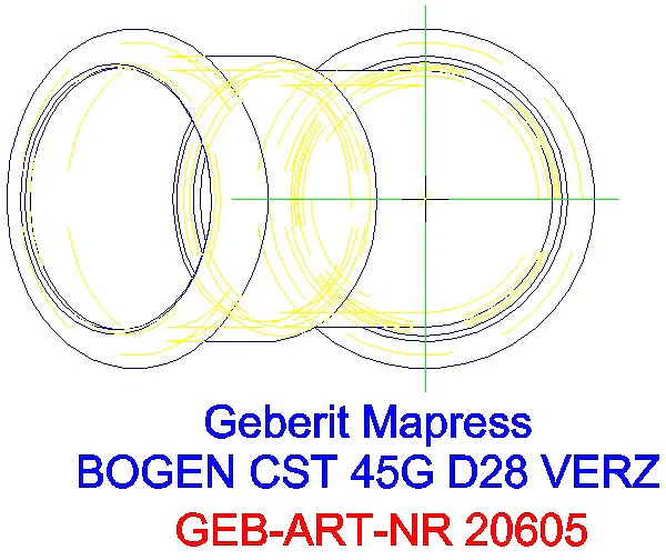 GE Mapress C-Stahl Bogen 45Gr d28 verzinkt_20605_G