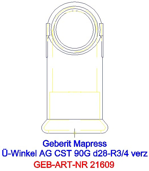 GE Mapress C-Stahl Übergangswinkel 90Gr mit AG d28-R3/4 verzinkt_21609_L