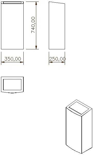 Stainless Steel Paper Bin 60L