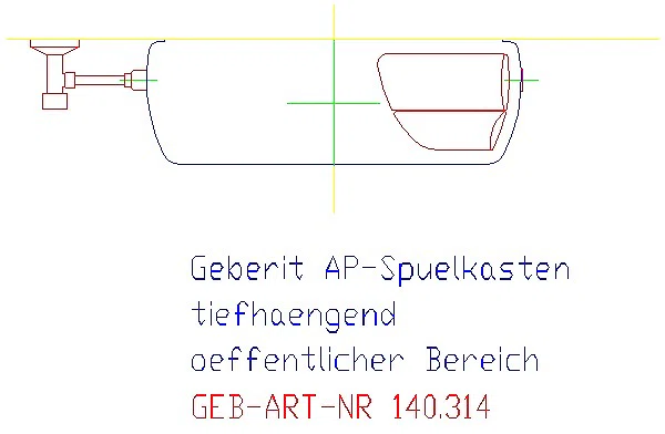 GE Aufputzspülkasten AP140 2-Mengen-Sp halbh. WA li/mi/re weiß-alpin, verschr._140.314.11.1_G