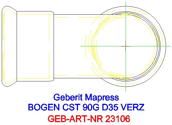 GE Mapress C-Stahl Bogen 90Gr d35 verzinkt_23106_G