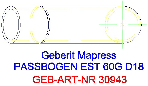 GE Mapress Edelstahl Passbogen 60Gr d18_30943_G