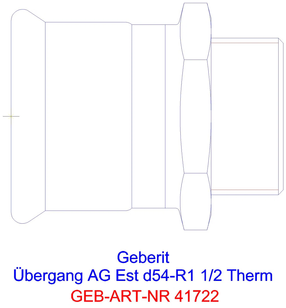 GE Mapress Therm Übergang mit AG d35-R1 1/2_41722_g