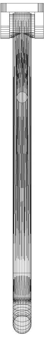 HEWI SK-Griff drehb. Ser 801, matt, L:600mm, Metallkern reinweiß