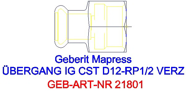 GE Mapress C-Stahl Übergang mit IG d12-Rp1/2 verzinkt_21801_A