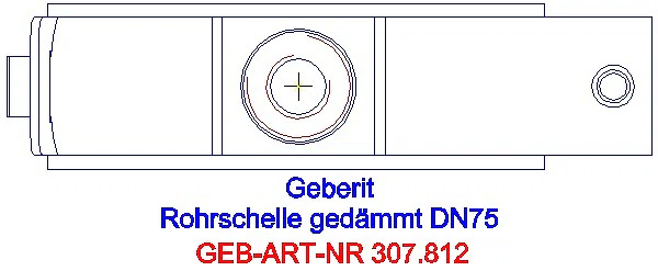 GE Silent-db20 Rohrschelle gedämmt mit Gewindemuffe M10 / G1/2 d75_307.812.26.1_G
