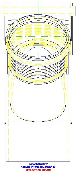 GE Silent-PP Abzweig 45Gr d125/110_390.635.14.1_L