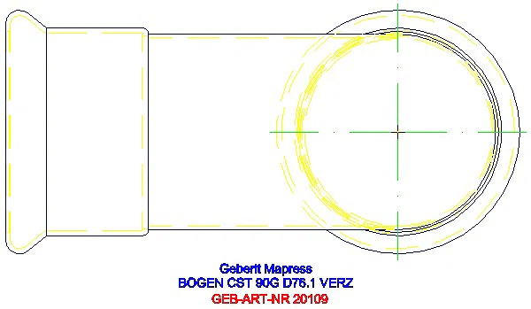 GE Mapress C-Stahl Bogen 90Gr d76,1 verzinkt_20109_G